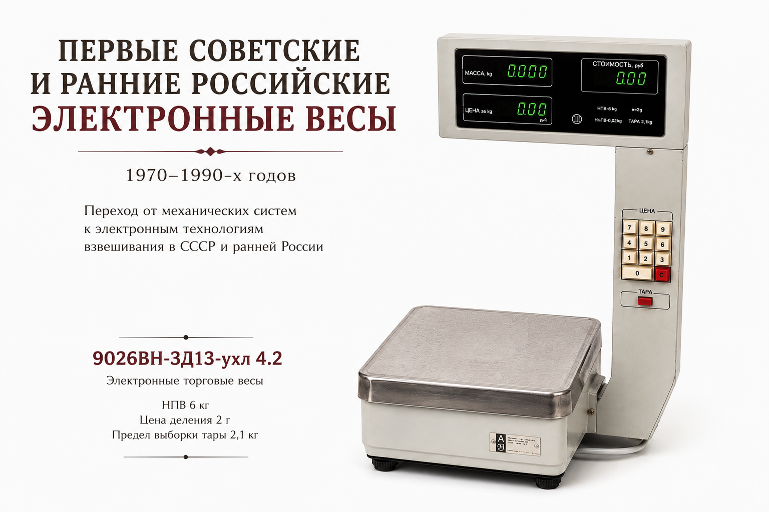 Первые российские электронные весы 1970–1990-х годов